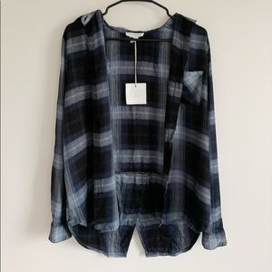 Plaid button down shirt